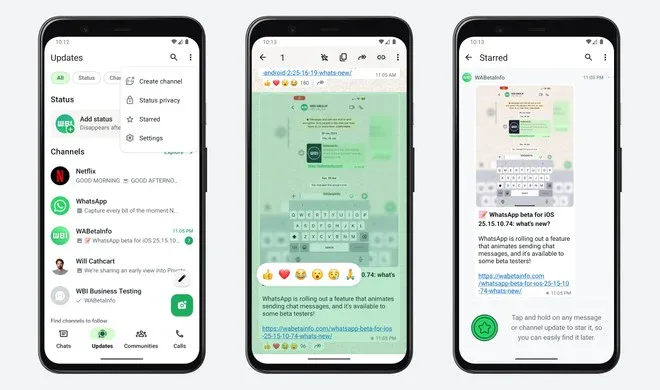 WhatsApp messaggi salvati canali WhatsApp messaggi salvati canali