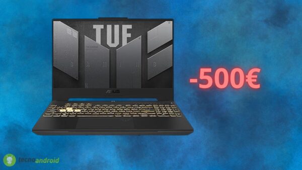Amazon: OFFERTA REGALO di 500 euro su notebook Asus TUF Gaming F15