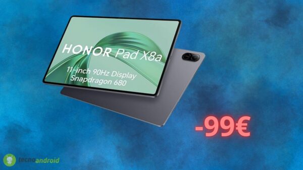 Honor Pad X8A costa meno di 100 euro solo oggi su Amazon