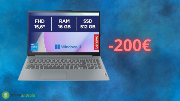 Notebook LENOVO con sconto pazzo di 200 euro su Amazon