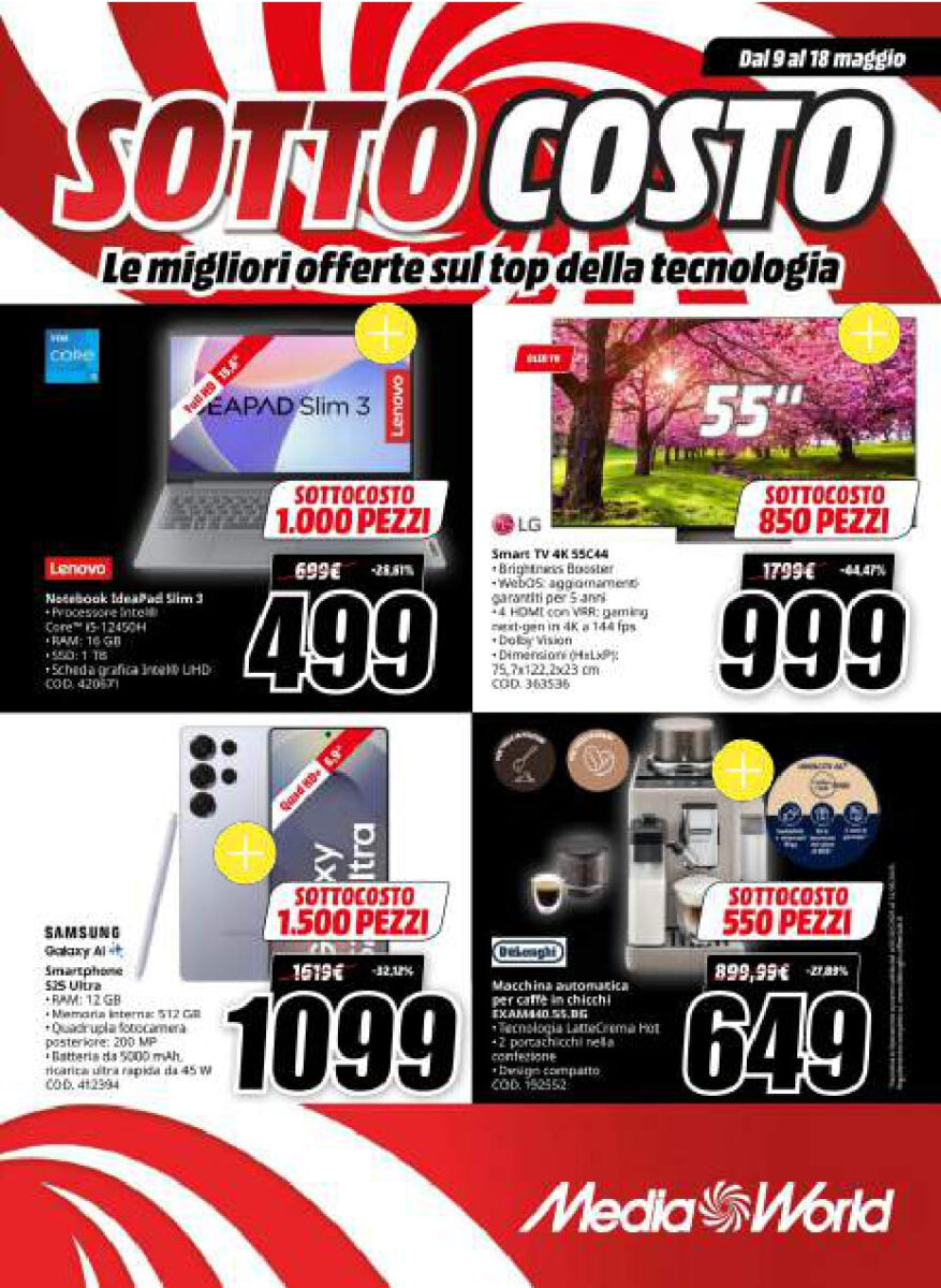 mediaworld - dettaglio MediaWorld Sottocosto, che affare mostruoso: ogni prezzo è favoloso