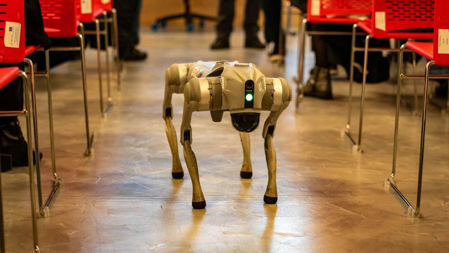 In Cina un cane robot ispeziona i porti rilevando radiazioni e gas pericolosi: più sicurezza e meno rischi per gli operatori.