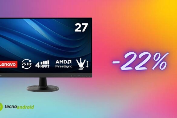 Monitor Lenovo in offerta bomba: su Amazon con un -22%