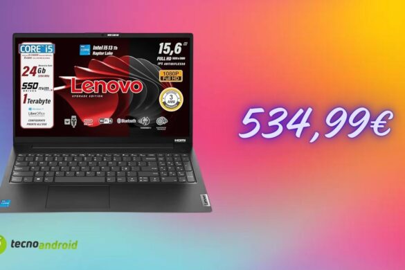 PC Lenovo 15,6″ imperdibile: Amazon lo offre a poco più di 500€