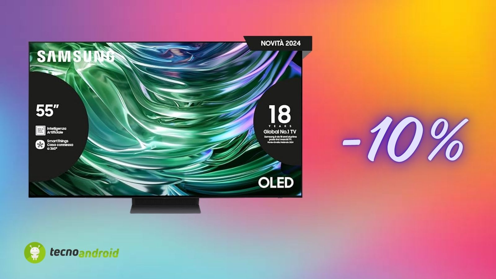 Samsung TV OLED 55": prezzo scontato del 10% su Amazon