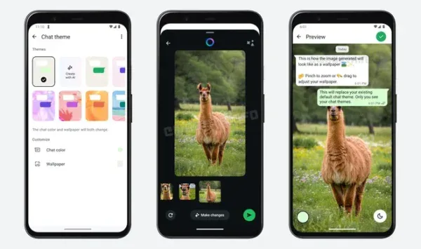 WhatsApp Meta AI sfondi generati con intelligenza artificiale