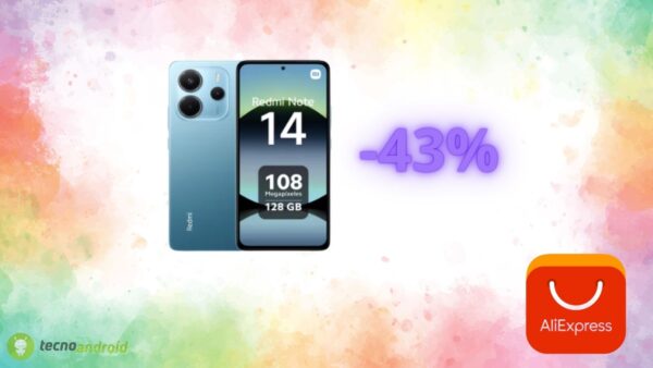 Xiaomi Redmi Note 14 è in offerta folle del 43% su AliExpress