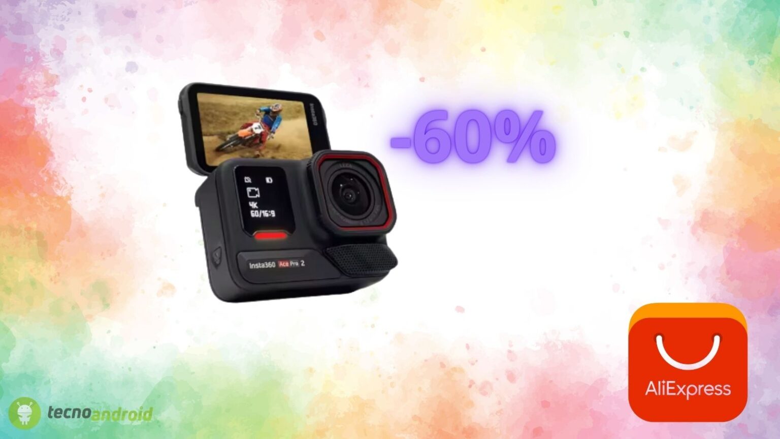 Insta360 AcePro 2: sconto del 60% per poco tempo su AliExpress