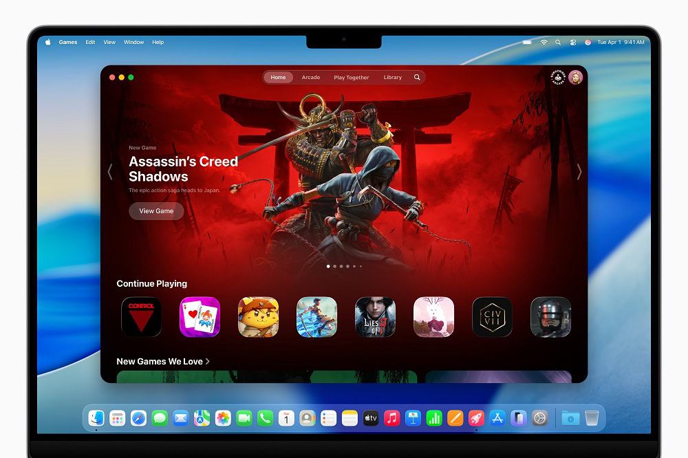 Apple WWDC macOS Tahoe gaming Assassins Creed Shadows Apple WWDC macOS Tahoe gaming Assassins Creed Shadows