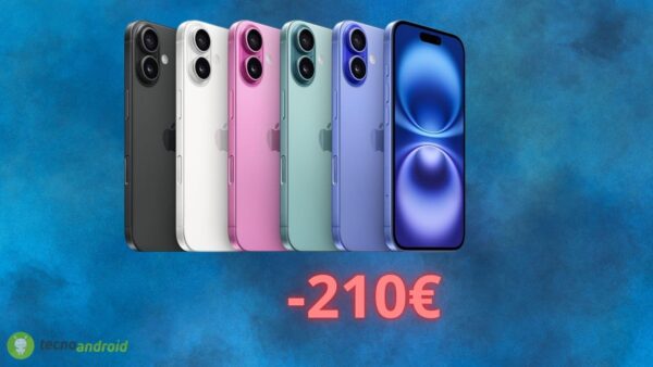Amazon fa crollare il prezzo di Apple iPhone 16: offerta di 210 euro oggi