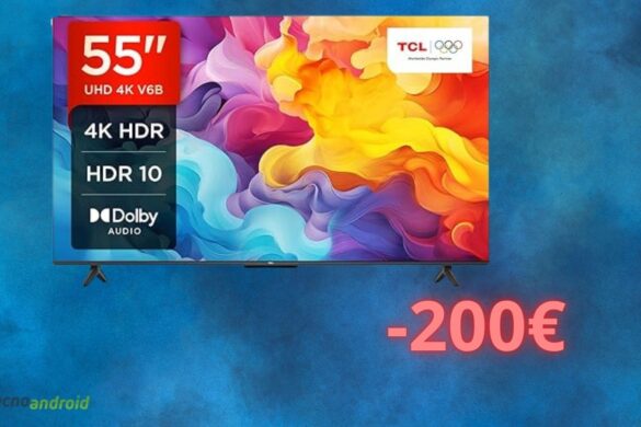 Amazon abbassa il prezzo della smart TV TCL: oggi sconto di 200 euro
