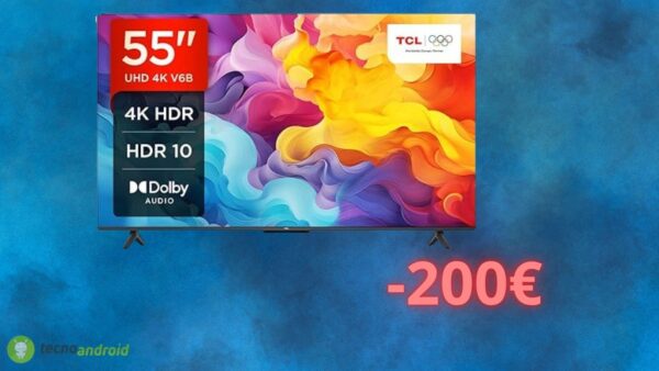 Amazon abbassa il prezzo della smart TV TCL: oggi sconto di 200 euro