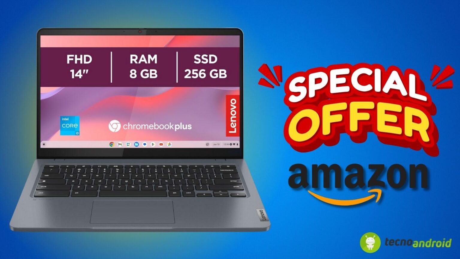 Amazon SUPER SCONTI: Chromebook Lenovo IdeaPad Slim 3 a PREZZO STRACCIATO