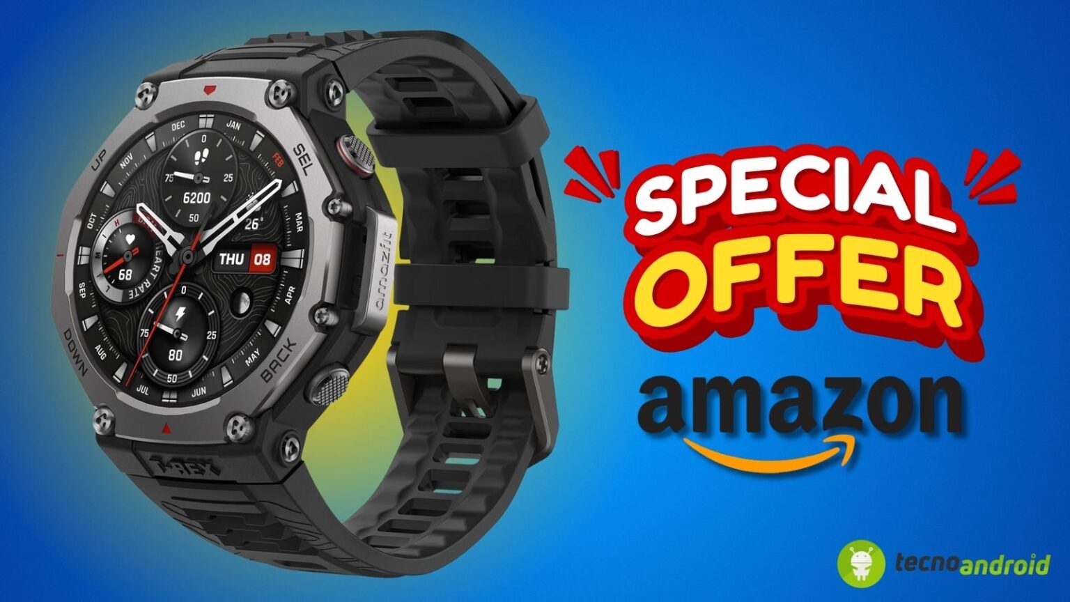 Amazon SCONTA l'Amazfit T-Rex 3: prezzo STRACCIATO a tempo limitato