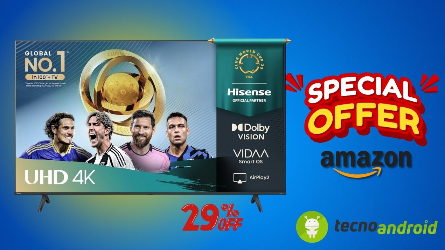 Amazon, SUPER OFFERTA: Hisense: la Smart TV 4K da prendere SUBITO