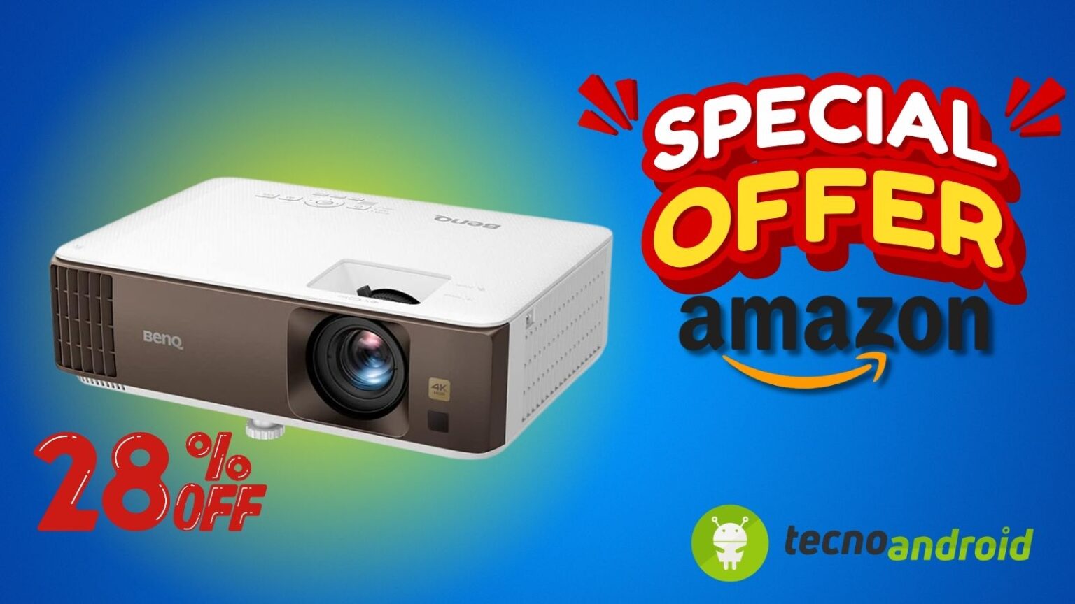 Amazon SUPER PROMO: proiettore BenQ W1800 4K ad un prezzo GALATTICO