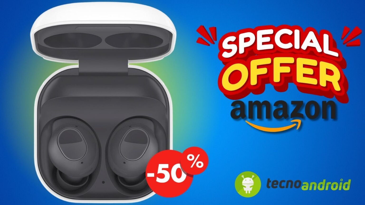 Amazon SCONTO FOLLE: auricolari Samsung Galaxy Buds FE a METÀ PREZZO