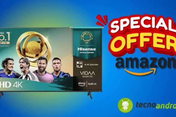 Amazon ti SORPRENDE: Hisense Smart TV 55″ 4K ora ad un PREZZO WOW