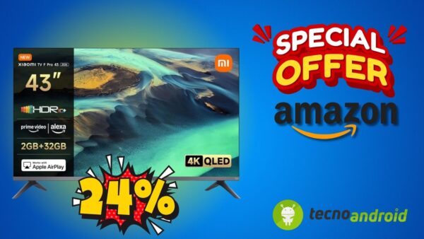 Amazon OFFERTA su Xiaomi TV QLED 4K: attivo SCONTO di quasi 100€