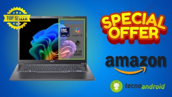 Amazon ECCEZIONALE: prezzo strepitoso sull'Acer Aspire 14 AI, non c'è niente di meglio
