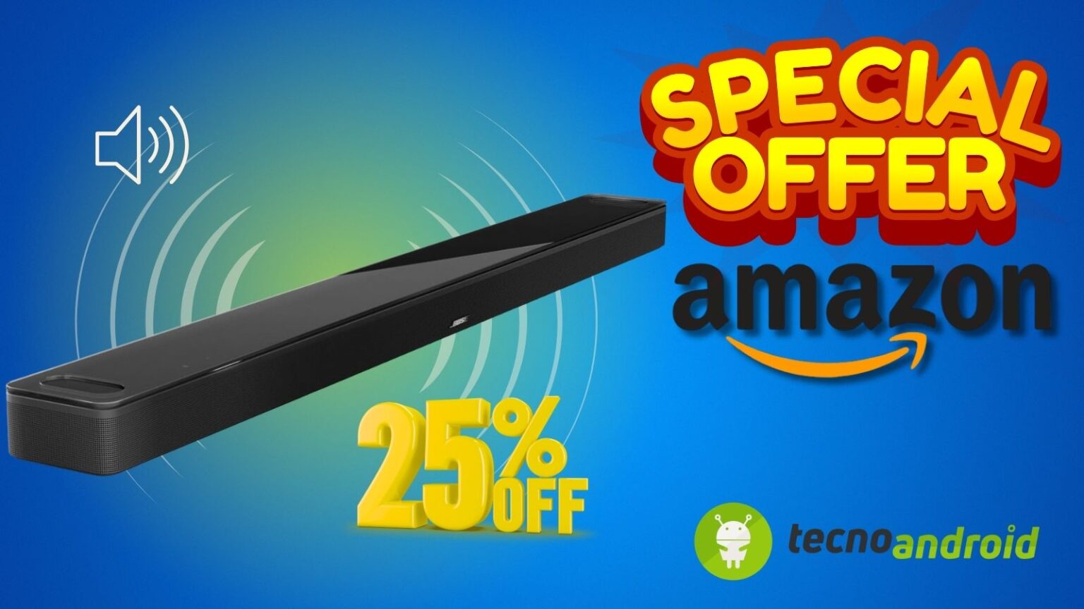 Amazon regala un suono da CINEMA: Soundbar Bose adesso in MEGA SCONTO
