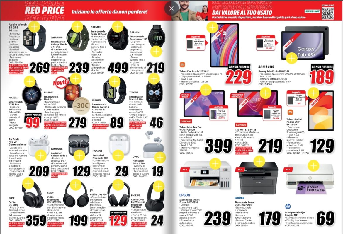 Screenshot volantino mediaworld red price
