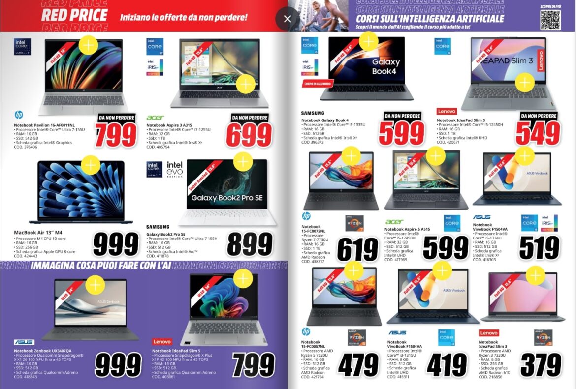 Screenshot volantino mediaworld red price