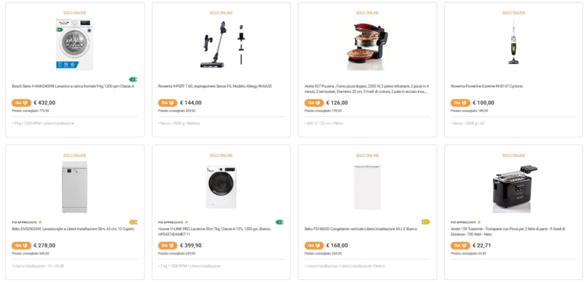 Screenshot Unieuro INCREDIBILI PROMO: offerte spaziali con prezzi a dir poco straordinari