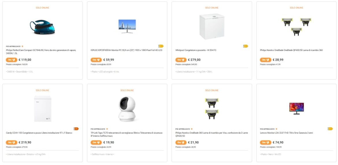 Screenshot Unieuro INCREDIBILI PROMO: offerte spaziali con prezzi a dir poco straordinari