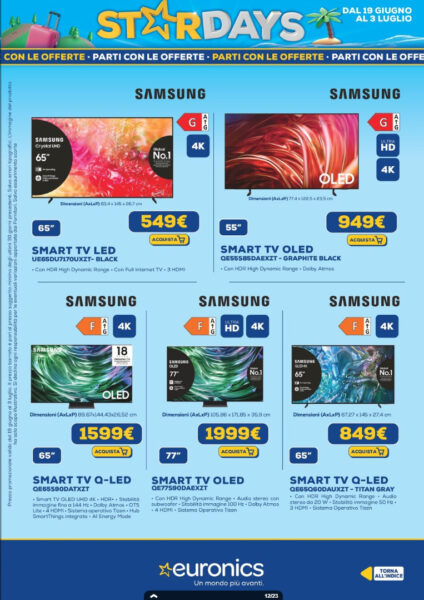 euronics - immagine 11 volantino euronics stardays