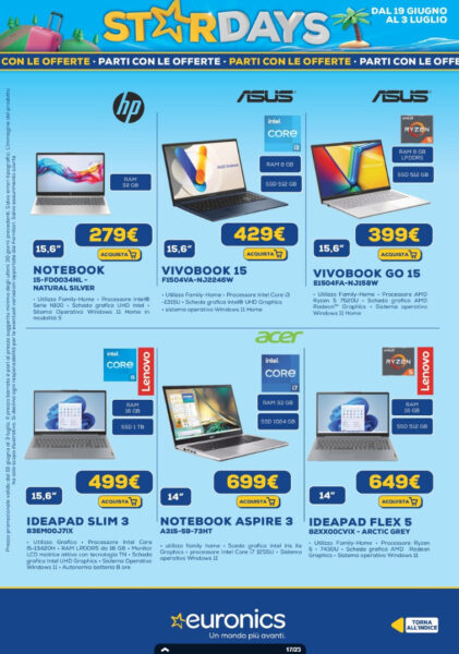 euronics - immagine 16 volantino euronics stardays