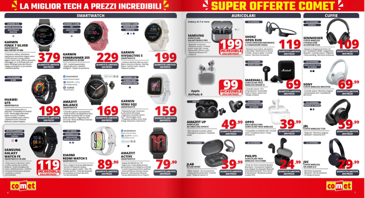 Screenshot volantino comet