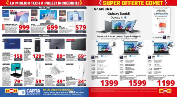 comet - utilizzo volantino comet