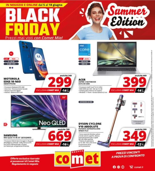 comet - immagine 20 Volantino Comet Black Friday estivo ()