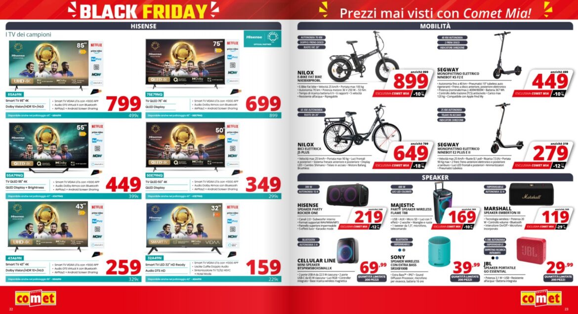 Volantino Comet Black Friday estivo () Volantino Comet Black Friday estivo ()