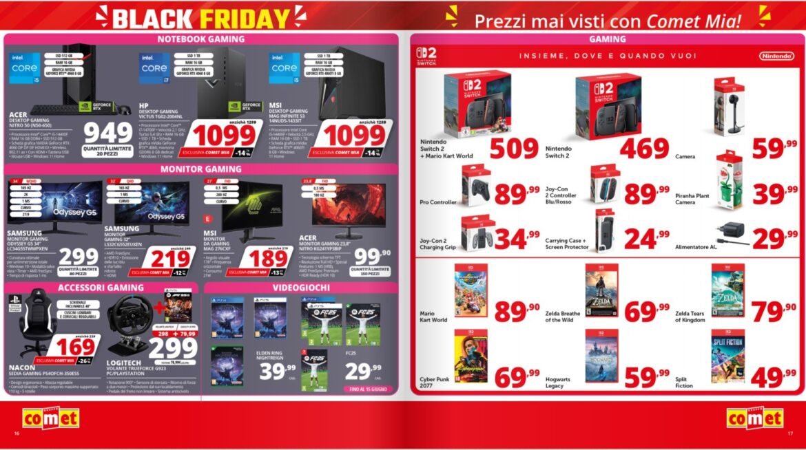 Volantino Comet Black Friday estivo () Volantino Comet Black Friday estivo ()