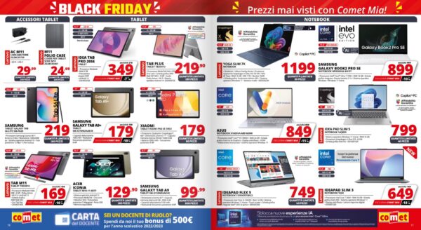 comet - specifiche Volantino Comet Black Friday estivo ()