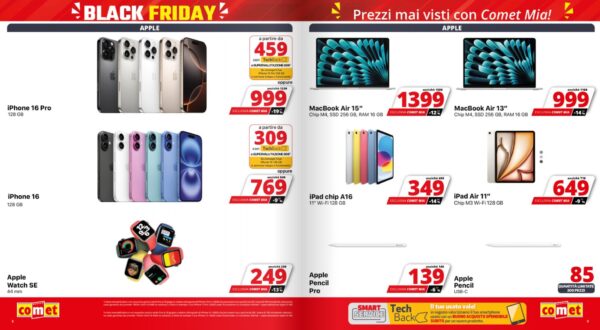 comet - funzionalità Volantino Comet Black Friday estivo ()