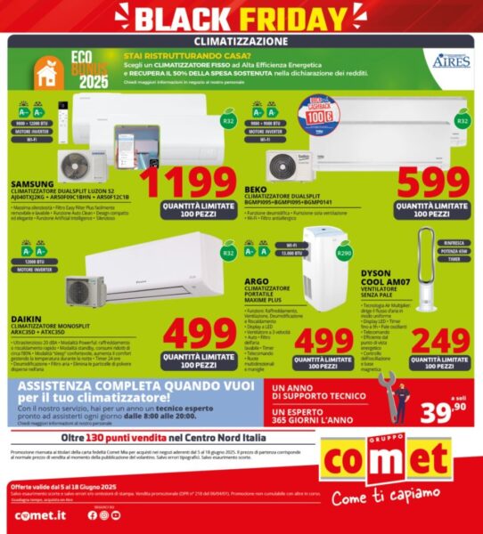 comet - immagine 21 Volantino Comet Black Friday estivo ()