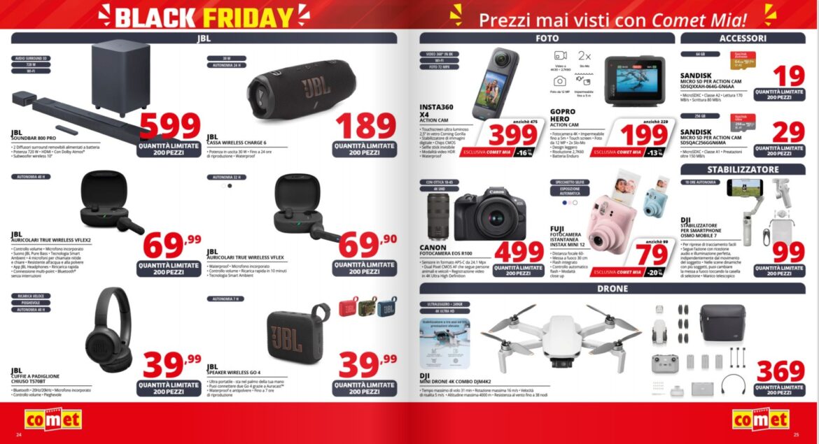 Volantino Comet Black Friday estivo () Volantino Comet Black Friday estivo ()