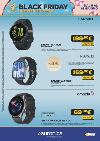 euronics - funzionalità euronics volantino black friday estate