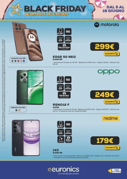 euronics - utilizzo euronics volantino black friday estate