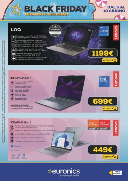 euronics - immagine 11 euronics volantino black friday estate