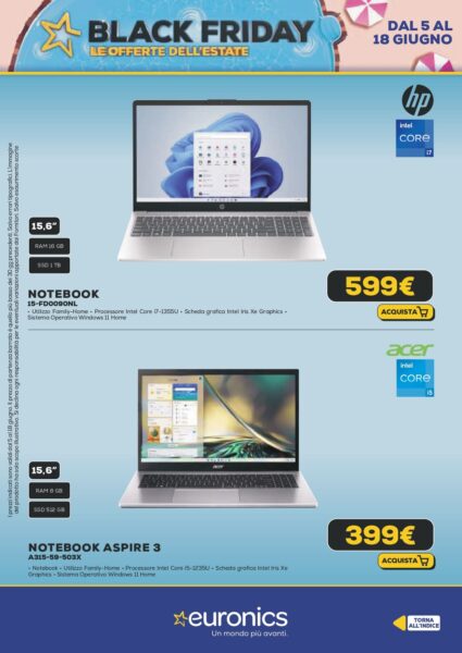 euronics - immagine 15 euronics volantino black friday estate