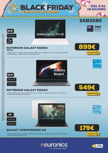 euronics - immagine 16 euronics volantino black friday estate