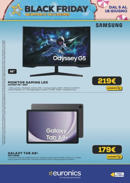 euronics - immagine 17 euronics volantino black friday estate
