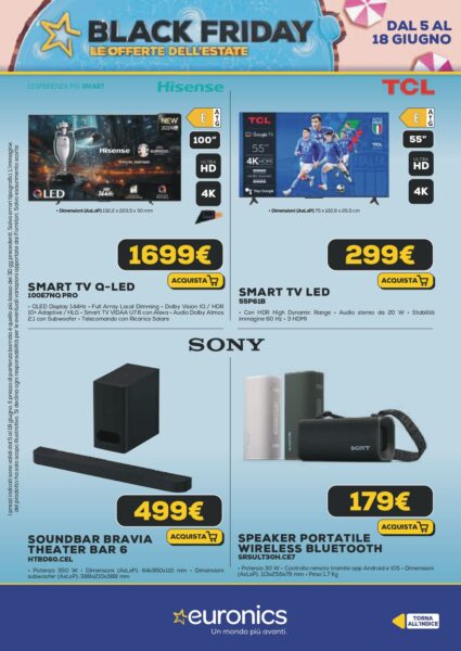 euronics - immagine 21 euronics volantino black friday estate