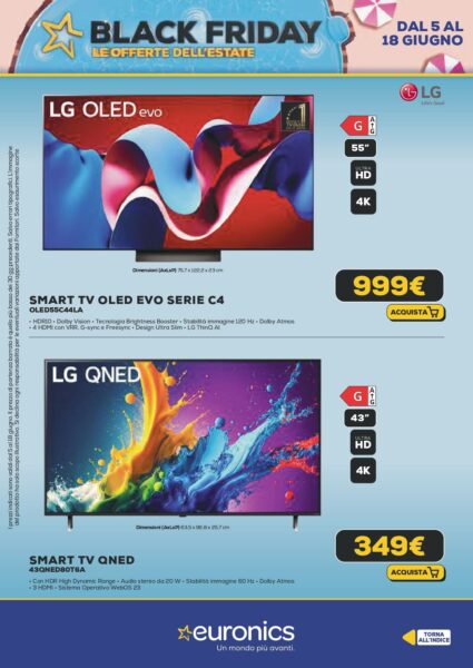 euronics - immagine 22 euronics volantino black friday estate