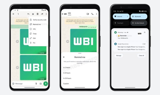 WhatsApp promemoria messaggi WhatsApp promemoria messaggi
