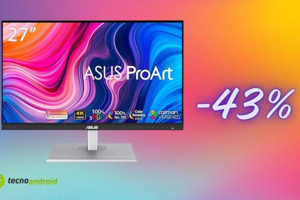 Monitor ASUS ProArt 27″ con uno sconto bomba del 43% su Amazon